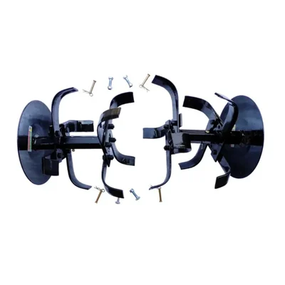 Heavy Duty 2 Row Rotavator With 2 Shafts, 2 Side Disc, 16 Pieces Blades & Pins For 5 to 9 HP Petrol Power Tiller