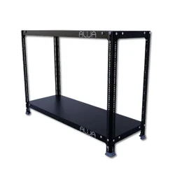 ALIJA 2 Shelf 30 x 41 x 15 Inch ( 2.5 x 3.5 x 1.25 Ft.) Black Colour 20 Gauge Multipurpose Storage Rack