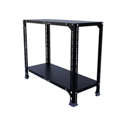 ALIJA 24 x 29 x 12 Inches 2 Shelves Multipurpose Storage Rack With Accessories(Gauge-24 Gauge,Color-Black)