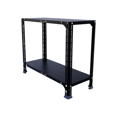 ALIJA 24 x 29 x 12 Inches 2 Shelves Multipurpose Storage Rack With Accessories(Gauge-24 Gauge,Color-Black)
