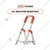 ProHome 2 Steps Anti Slip Shoes Aluminium Ladder With Platform (AQ-LAD-02) - 5 Years Warranty
