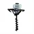 Really RAPL-EA-6310, 2 Stroke 63 cc Earth Auger / Post hole digger with 4 inch Auger Bit