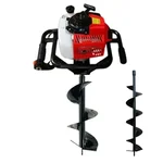 Really RAPL-EA-6310, 2 Stroke 63 cc Ultra Powerful Earth Auger | Post Hole Digger with 6 & 12 inch Auger Bit
