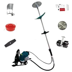 GRAMSTRONG 2 Stroke 52 CC Backpack Multi Attachment Grass Cutting Machine With Flat Tiller Attachment 