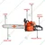 Mitsuyama MY-CS-6020-22-PRO, Heavy Duty 58-cc Petrol Chainsaw with 22 inch Guide Bar for Landscaping and Cutting Works