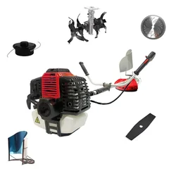 Heavy Duty 2 Stroke 4 in 1 Multi Attachment Sidepack brush Cutter With Round Tiller Attachment