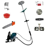 GRAMSTRONG 5 In 1 Multi-Attachment 2 Stroke 52 CC Backpack Brush Cutter with Wave Tiller & Chainsaw Attachment