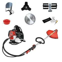 Greenleaf 1.25kW, 2 Stroke Backpack Brush Cutter with tiller Attachment(43 cc)