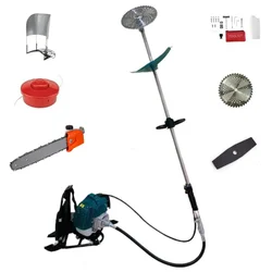 GRAMSTRONG 2 Stroke 52 CC Backpack Grass Cutting Machine With Chainsaw Attachment 