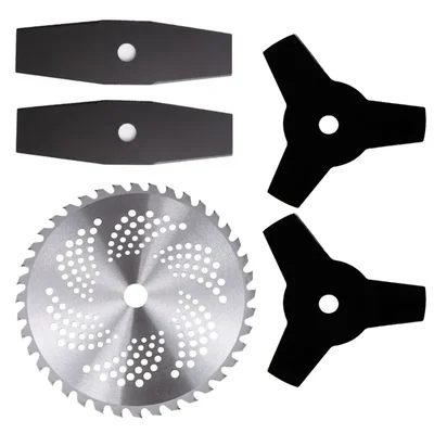 Heavy Duty 2-Teeth Blade (2 Pcs), 3-Teeth Blade (2 Pcs) and 40-Teeth TCT Blade (1 Pc) Combo For Petrol Brush Cutter
