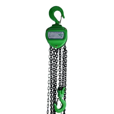 Turtle 2 Ton Chain Pulley Block With 3 Meter Lifting Height, 3 meter & 6mm Load chain, Double Fall