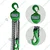 Turtle 2 Ton Chain Pulley Block With 3 Meter Lifting Height, 3 meter & 6mm Load chain, Double Fall
