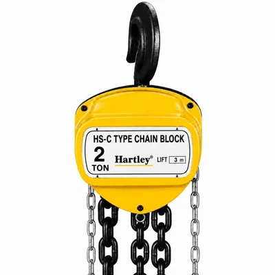 Hartley 2 Ton 3 Meter 6mm Chain Single Fall Manual Chain Pulley Block Hoist
