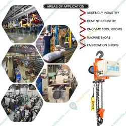 GLOBE 2 Ton 3 Meter Fix Type Electric Chain Hoist With 12 Months Warranty