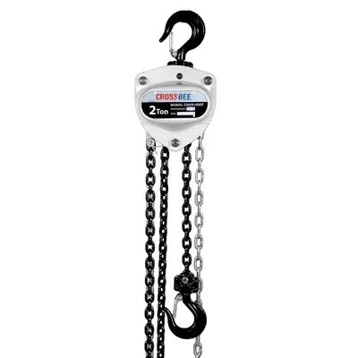 Crossbee 2 ton Chain Pulley Block- 8 Meter Lifting Height & 8 mm Load Chain- Single Fall (Warranty - 6 Months)