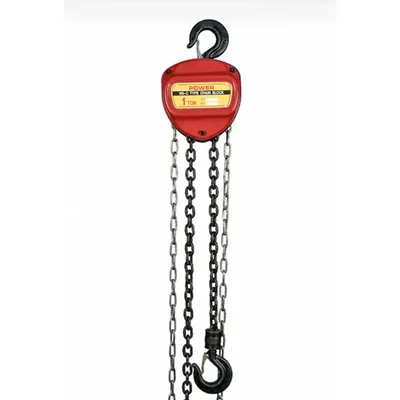 Power 1 Ton Chain Pulley Block, 3 meter Chain-3 m Standard Lift, 6 mm load chain-Single Fall