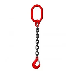 LIFT IT 8mm Single Leg Grade 80 Lifting Chain Sling with Hook, Masterlink & chain Connector- 2 Ton Load Capacity(Size-2 Meter)