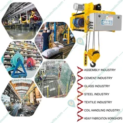 GLOBE 2 Ton 6 Meter AOE Type Electric Wire Rope Hoist With Electric Travelling Trolley And 12 Months Warranty (GWRH M1-84)