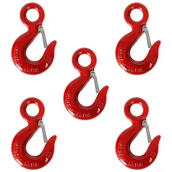 Heavy Duty 2 Ton Capacity Eye Hook with Latch - Pack of 5 Pcs 	