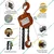 TUFLIFT 2 Ton Double Fall HSC Type Chain Pulley Block, 6 mm Load Chain Diameter(Chain Length-3 meter)