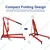 HT 2 Ton Capacity Folding Hydraulic Floor Crane with 2450 mm Maximum Lifting Height