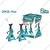Total 2 Ton Jack Stand, 380 mm Max. Lifting Height (Pack Of 2) (THJS0201)