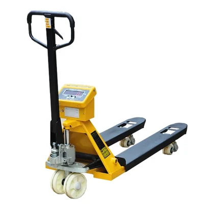 HT 2.5 Ton Weight Scale Pallet Truck With 205 mm Maximum Lifting Height, Fork Size (L x B)- 1150 x 550 mm