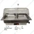 Electric SS Chaffing Dish Containing 2 Units of 1/2 GN Pans with PC Roll Top Lid