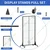 KTG 2 x 5.5 feet Floor Standing Rack With Detachable Girdwall With Movable Silent Wheel