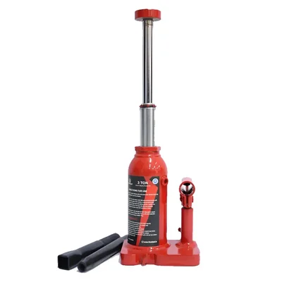 Titan 3 Ton Capacity Double Lift Hydraulic Bottle Jack for Mid-Size Cars, SUV- 395 mm Maximum Lifting Height (6 Months Warranty)