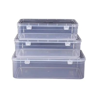 High Quality Transparent Container Box For Storage (Pack of 3)