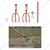 Heavy Duty 2 Pieces of 3 Tine Hand Rake with 2 Feet Handle, Garden Tool Kit