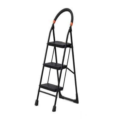 Premium Quality 3.5 Ft. Durable Multipurpose 3-Step Folding Ladder with Wide Steps