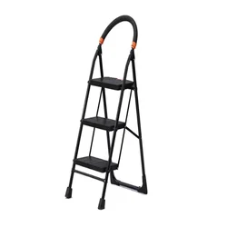 Premium Quality 3.5 Ft. Durable Multipurpose 3-Step Folding Ladder with Wide Steps  