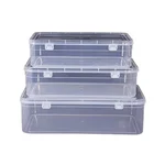 Premium Quality Transparent Container Box with Lock System (Pack of 14)