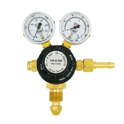 HMP 300 Bar Single Stage Double Gauge Oxygen Gas Pressure Regulator (100-D-OX)
