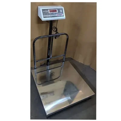 Voda 300 Kg Load Capacity Heavy Duty Stainless Steel Weighing Scale, 500 x 500 mm Platform Size