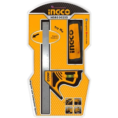 INGCO 300mm 12" Magnetic Lock Combination Square HSR530255