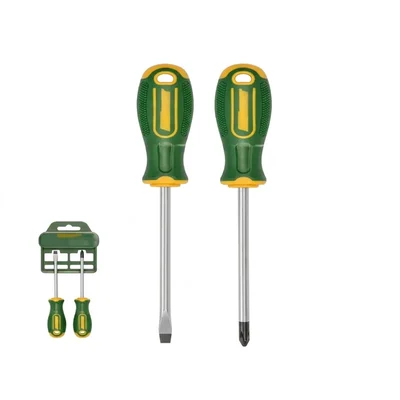 Jadever SL6.5+PH2 300mm CR-V 2-Piece Round Shank Screwdriver Set JDSS1402