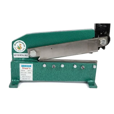 Breeze Shears 300mm Hand Shearing Machine, 12" HCHCR Blade for Mild & Stainless Steel Sheet Cutting