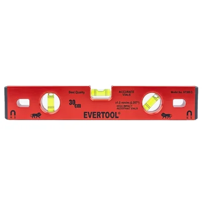 EVERTOOL 300mm Magnetic Spirit Level 2pcs Pack