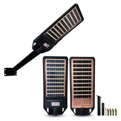 Gramstrong Double Charging 300 W Bifacial Solar Street Light with Remote for Yard, Parking and Garden (2 Year Warranty)