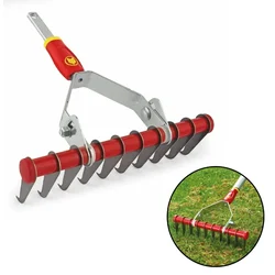 Wolf Garten UG-M 3, Steel Scarifying Garden Rake Without Handle for Efficient Moss Clearing