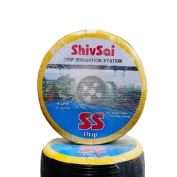 SHIVSAI 3000 feet Flat Inline Drip Lateral Pipe 16mm, 30cm Hole Spacing With 0.25 mm Wall Thickness 4 LPH Discharge