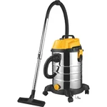 POLYMAK 30L 1200W 18kPa Stainless Steel Tank Wet & Dry Industrial Canister Vacuum Cleaner PMVC30L
