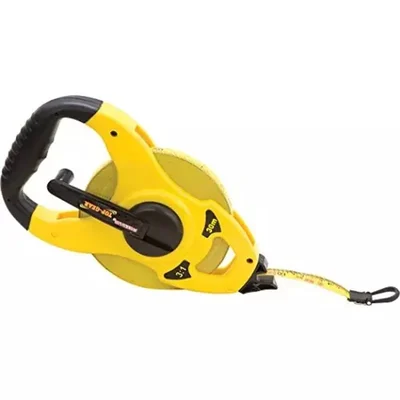 Freemans 30 Meter Fiberglass Measuring Tape Top Gear Open Reel with 3x Geared Winding and ABS Rubber Grip Case TG30