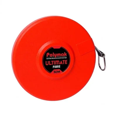 Polymak 30m Ultimate Fiberglass Measuring Tape Waterproof Plastic Coated Non Conductive Winding Handle HT-P-TUF-30
