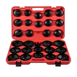 Premium Quality 30 pcs Oil Filter Socket Set, for Removing Fuel Filters
