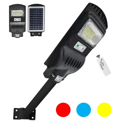 Gramstrong 30 W Solar Color Street Light of 56 LED, 5V Solar Panel, with Motion Sensor and Remote (2 Year Warranty)