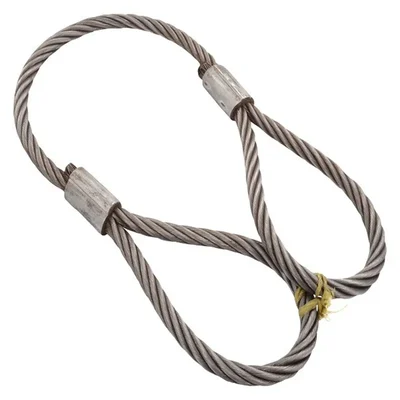 National 32 mm 8 Meter Wire Rope Sling,6x36 IWRC, Single Leg For Lifting, Rigging, and Material Handling